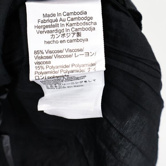 NWT J.Crew Crinkled Front Tie Camisole Tank Top In Black Size XS - Picture 8 of 8